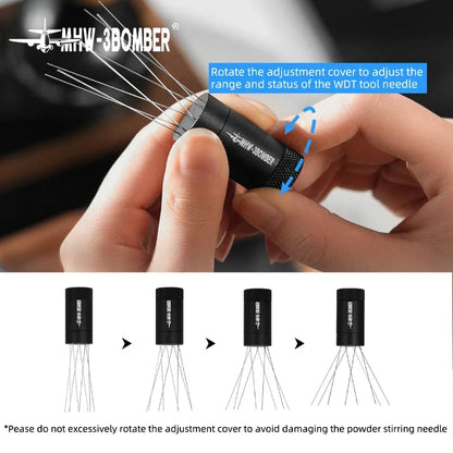 Coffee Distribution Tool Adjustable Magnetic WDT Stirrer Stand Barista Gifts Fall 2025 Precise Espresso Needles Included