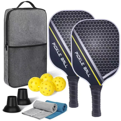 Variant image for Lightweight Graphite Pickleball Paddle Set with Fiberglass Face and PP Honeycomb Core for Indoor and Outdoor Play-1