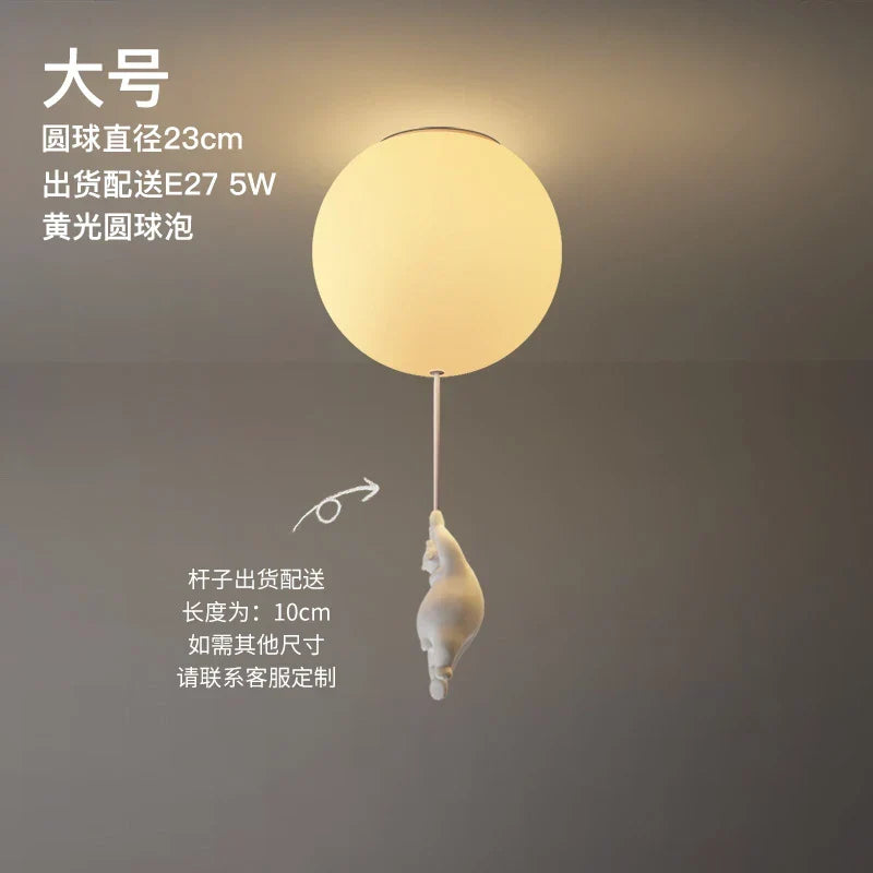 LED Ceiling Light Warm Cartoon Bear Design Kids Bedroom Ceiling Lamp Fall 2025 Cozy Nightlight Decor