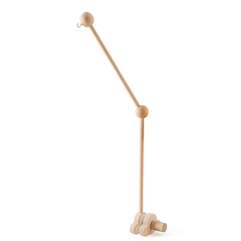 Wooden Crib Mobile Bracket Newborn Sensory Toys Soothing