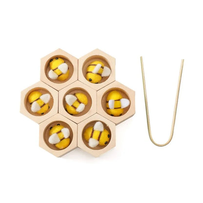 Montessori Fine Motor Toy 0-12 Months Wooden Bee Honeycomb Sensory Game Fall 2025 Development Gift