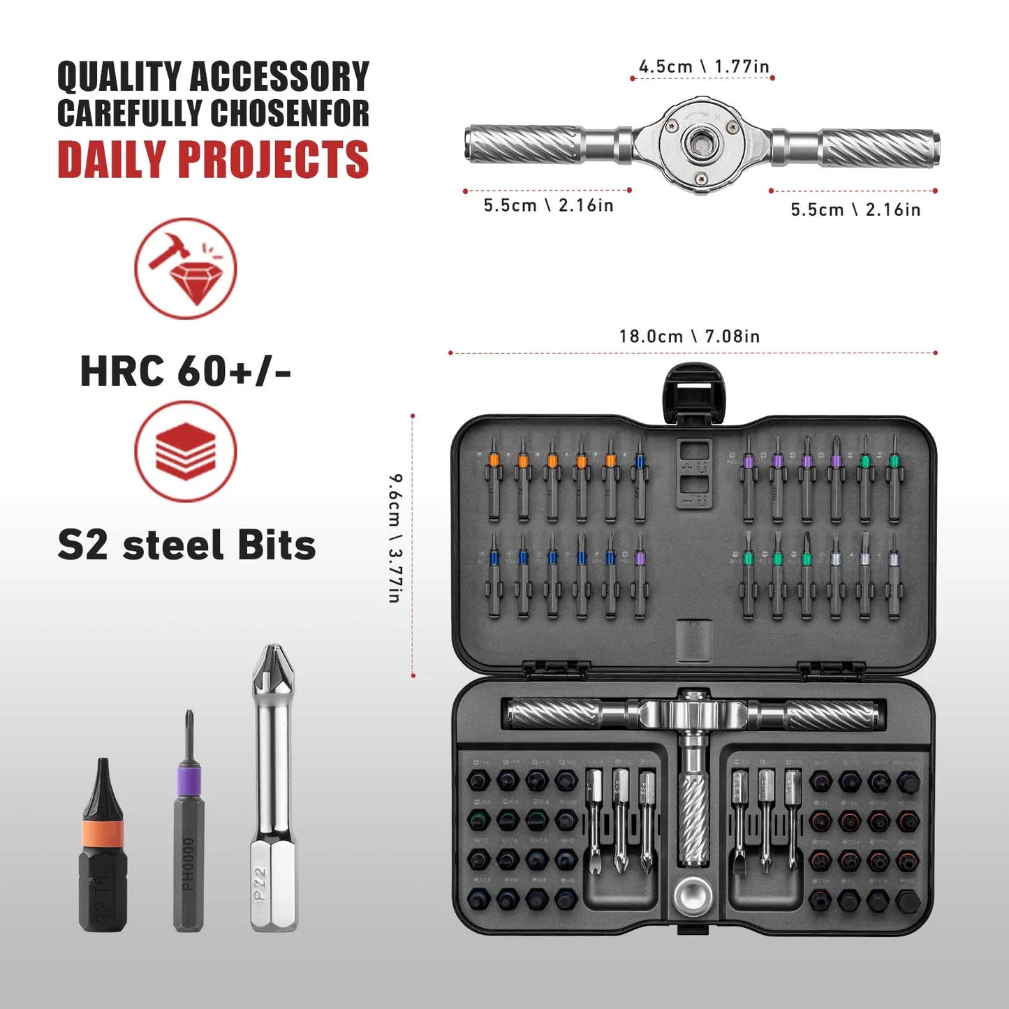 Screwdriver Bit Set Magnetic Chrome-Vanadium Steel Hand Tool Kit For Home Repairs Fall 2025 Gift Idea
