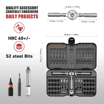 Screwdriver Bit Set Magnetic Chrome-Vanadium Steel Hand Tool Kit For Home Repairs Fall 2025 Gift Idea