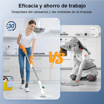 Wireless Rotatable Electric Cleaning Brush - 8 in 1 Household Cleaning Tool for Kitchen & Bathroom