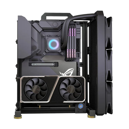 Open Frame Aluminum PC Case Rack EATX Water Cooling