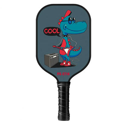 Variant image for Lightweight Children's Pickleball Paddle Set with Cartoon Print, 2 Balls, Ideal for Kids Under 16, Durable Fiberglass, 180g-2