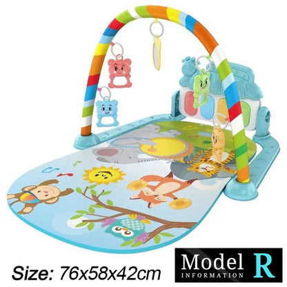 Baby Play Gym Piano Activity Mat With Hanging Toys Newborn Early Education Fall 2025 Sensory Motor Skill Gift