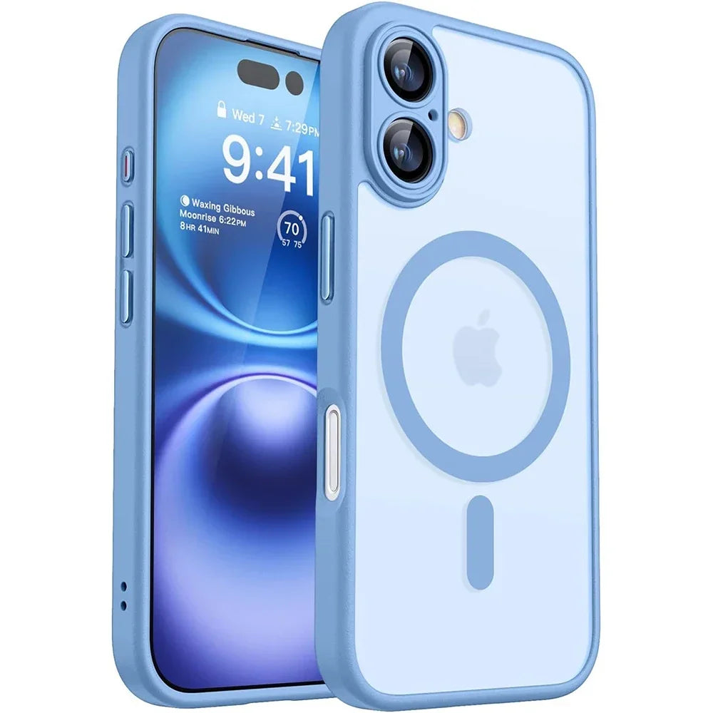 iPhone Case Magnetic Matte Translucent Armor MagSafe Compatible Shockproof Anti-Fingerprint Back To School 2026 Gift