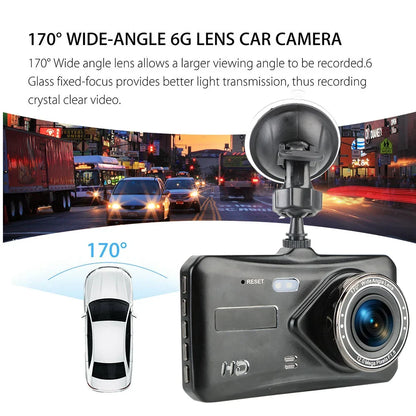 Car DVR Dual Lens DashCam 4" HD 1080P 32 GB Touch Screen Video Recorder