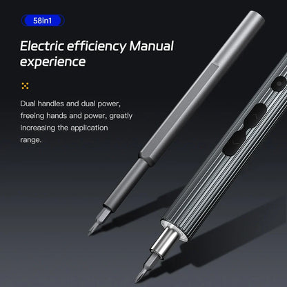 Electric Screwdriver 58-In-1 Rechargeable Precision Repair Kit Wireless Compact Tech Repair Fall 2025 Magnetic