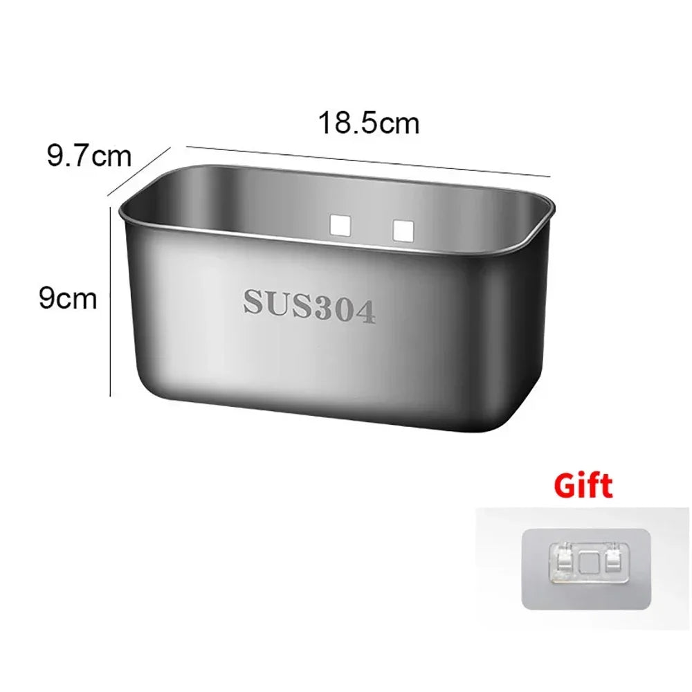 Stainless Steel Sink Strainer Basket, 304 Stainless, Fruit Vegetable Drainer, Eco Friendly Viral Trend 2026