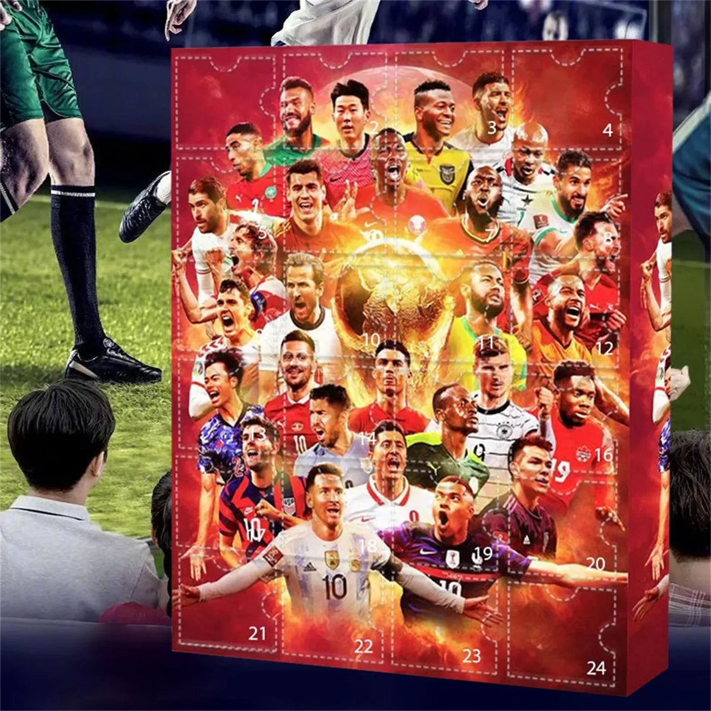 2025 Soccer Advent Calendar - 24-Day Countdown Set for Kids, Fun Christmas Sports Gifts