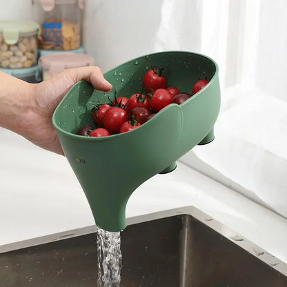 Sink Strainer Basket Elephant Shape Hanging Kitchen Drainer And Veggie Storage Fall 2026 Trend Eco Friendly
