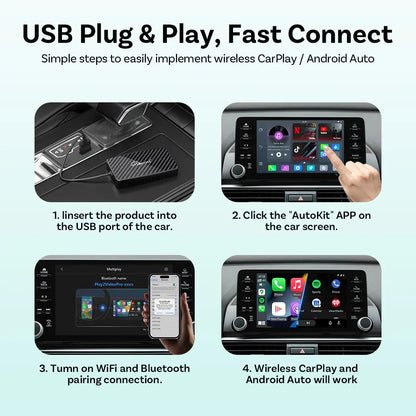 CarPlay Box Wireless AI Car Adapter Built In YouTube Netflix Android Auto 5G WiFi Fall 2025 For Most Cars