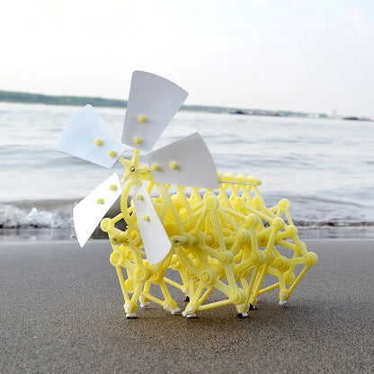 Wind Powered Robot Kit DIY Bionic Walking Toy STEM Experiment Summer 2025 Hands On Non Electric Gift
