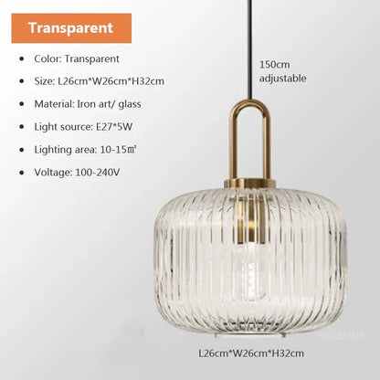 Japandi Glass Pendant Light Japanese Nordic Hanging Lamp Warm