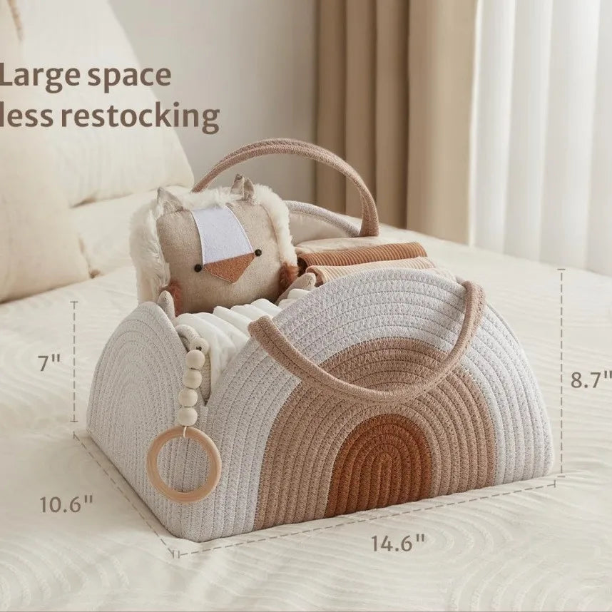 Diaper Organizer Portable Foldable Caddy Tote Fall 2025 High Capacity No Zipper Quick Access Baby Care
