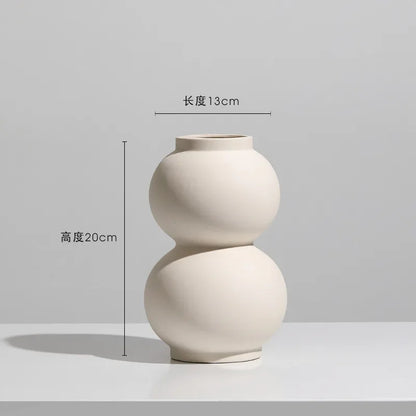 Ceramic Vase Embryo Sculptural Tabletop Vase Nordic Minimalist Home Decor Fall 2025 Ideal For Dry Flower Display