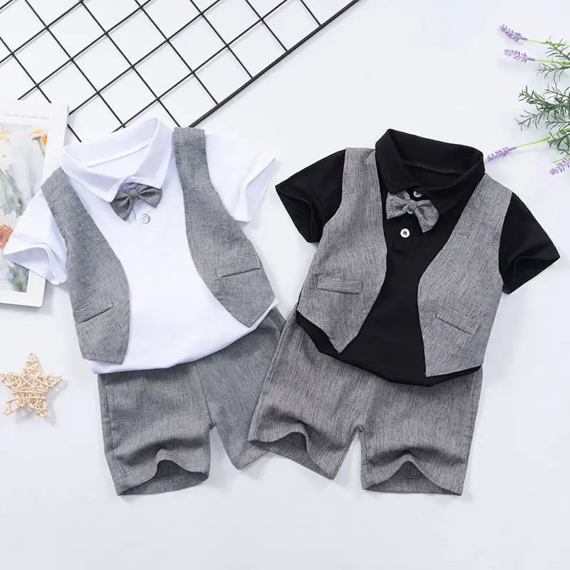 Boys short sleeve shirt and shorts set