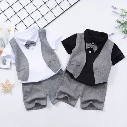 Boys short sleeve shirt and shorts set