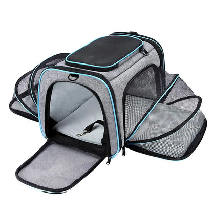Pet Carrier Bag Up To 10kg Foldable Breathable Soft-Sided Travel Carrier Fall 2025 Safe Locking Zippers