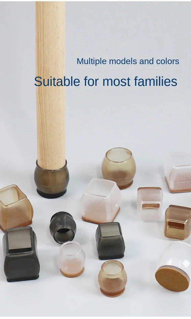 Silicone Non-Slip Furniture Leg Pads 16-Pack – Floor Protectors Chair Feet Leveling Mat 2026