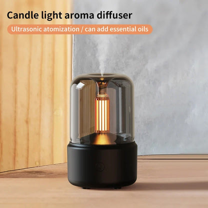 Creative Candlelight Aromatherapy Machine USB Plug-In Desktop Humidifier for Home Ambience