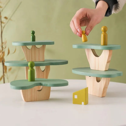 Montessori Stacking Toy Wooden Tree Block Stacker Kids Educational Fall 2025 Fine Motor Skills