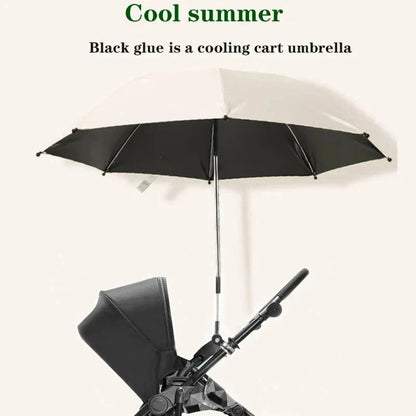 Stroller Umbrella 360 Degree Adjustable Sunshade Canopy Summer 2025 UV Rain Protection Waterproof Compact