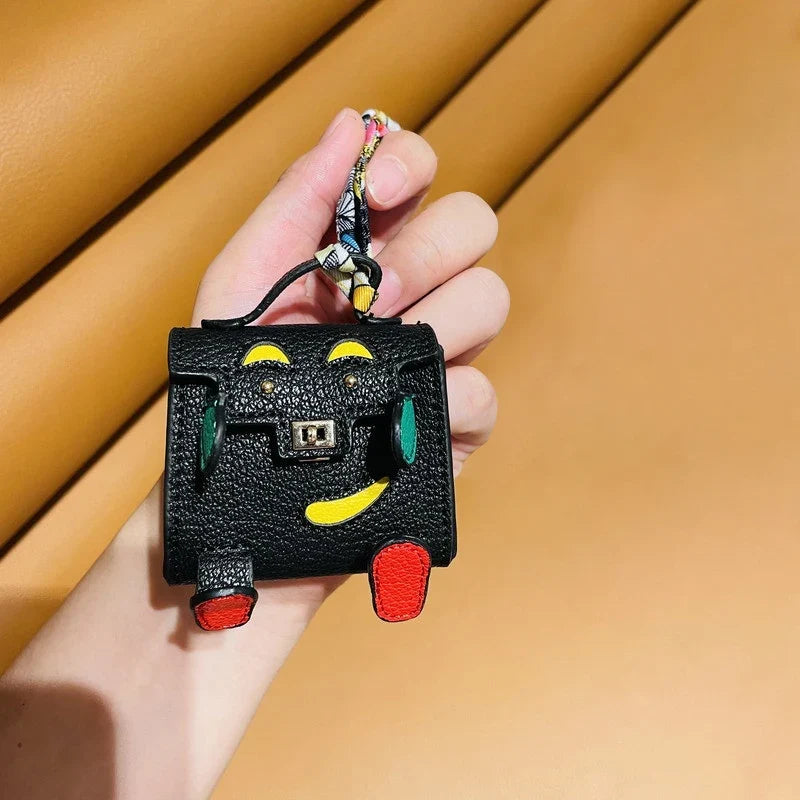 1+1 Free Birkin Inspired Mini Hand Bag - Tiny PU Leather Bag Charm