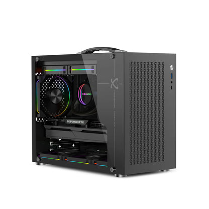 Mini ITX PC Case Transparent Side 240mm Water Cooling
