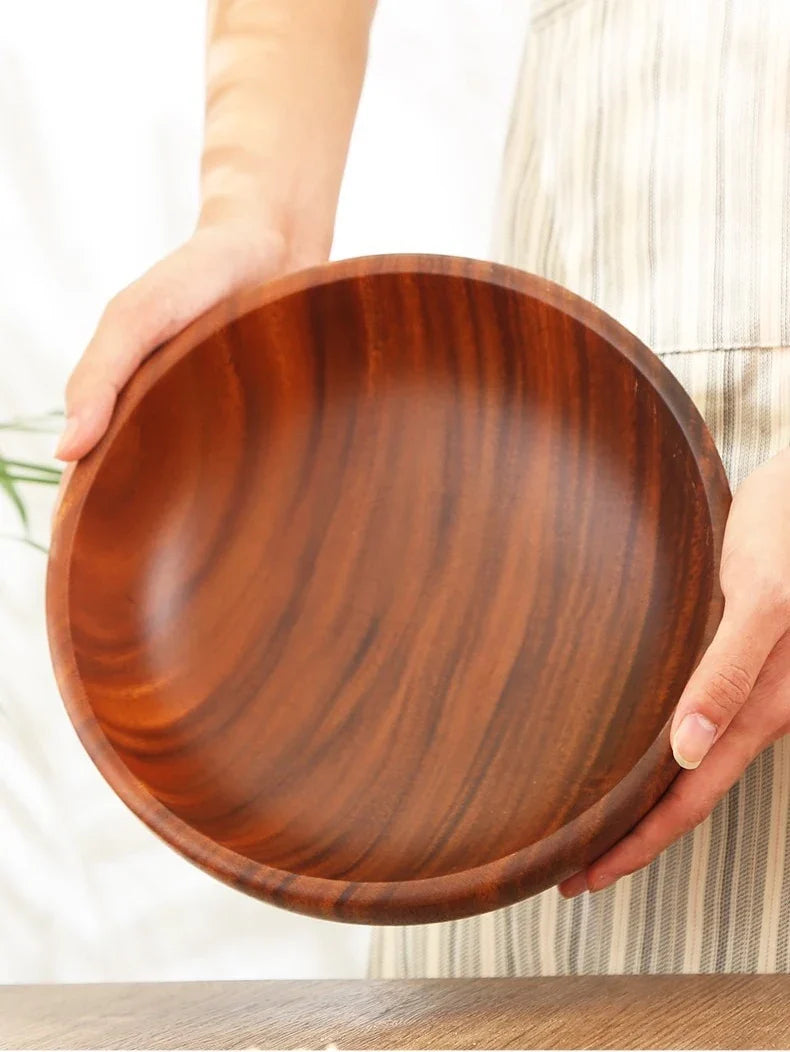 Acacia Wooden Bowl Japanese Style Salad Bowl Ramadan