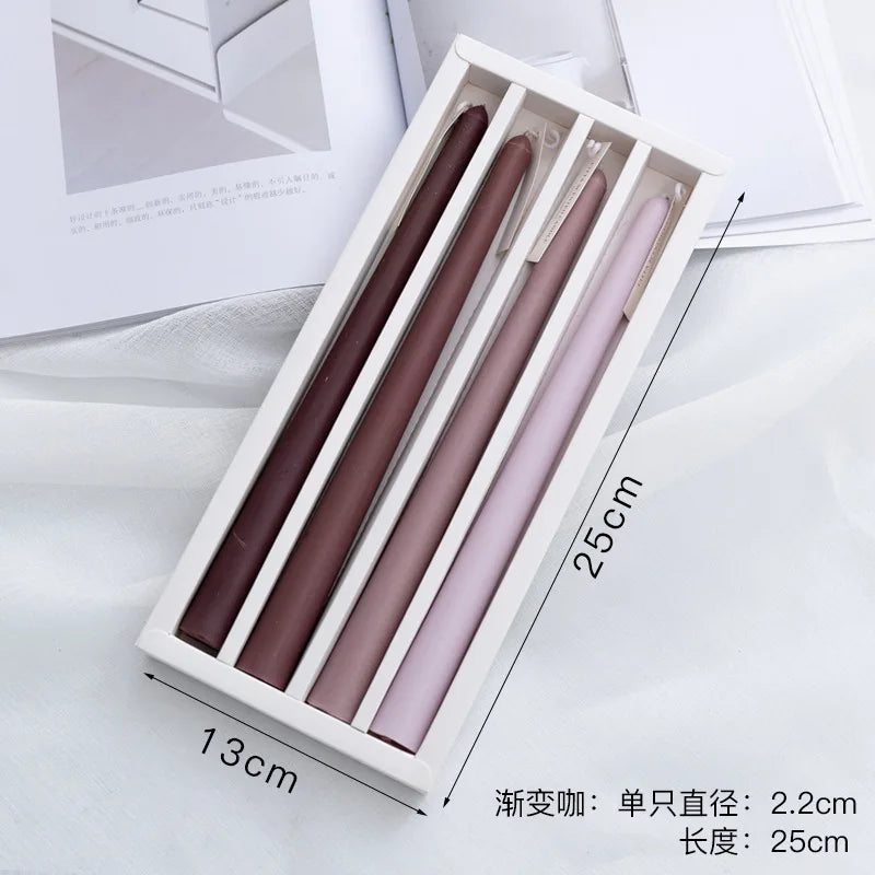 Taper Candles 4 Pack Slender Scented Smokeless Long Branch Wedding Table Decor Fall 2025 DIY Centerpieces