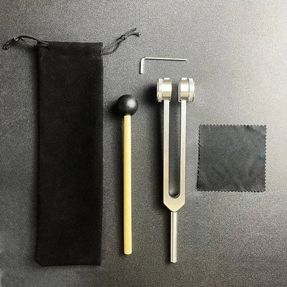 Chakra Healing Tuning Fork Set 128Hz 512Hz - Aluminum Alloy Sound Therapy Tools for Yoga and Meditation