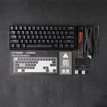 Mechanical 60 Percent Hot Swap Keyboard Aluminum RGB Hall
