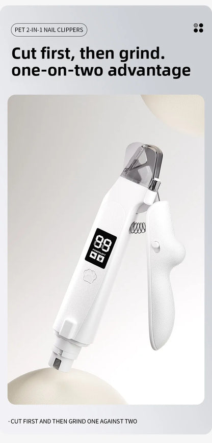 2-in-1 Pet Nail Clipper & Grinder with LED Blood Line Light – USB-C Rechargeable Dog Cat Trimmer 2026