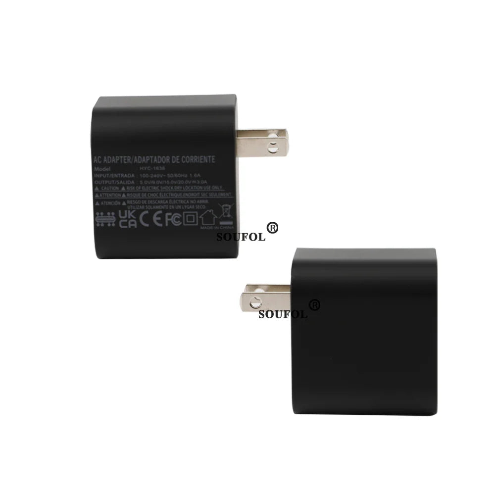 60W USB C Fast Charger Cube With EU US UK Plugs For Switch2