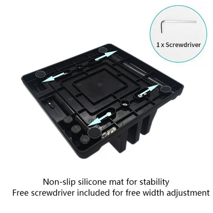 Vertical Laptop Stand with Adjustable Width - Space-Saving Computer Accessories for Office Desks