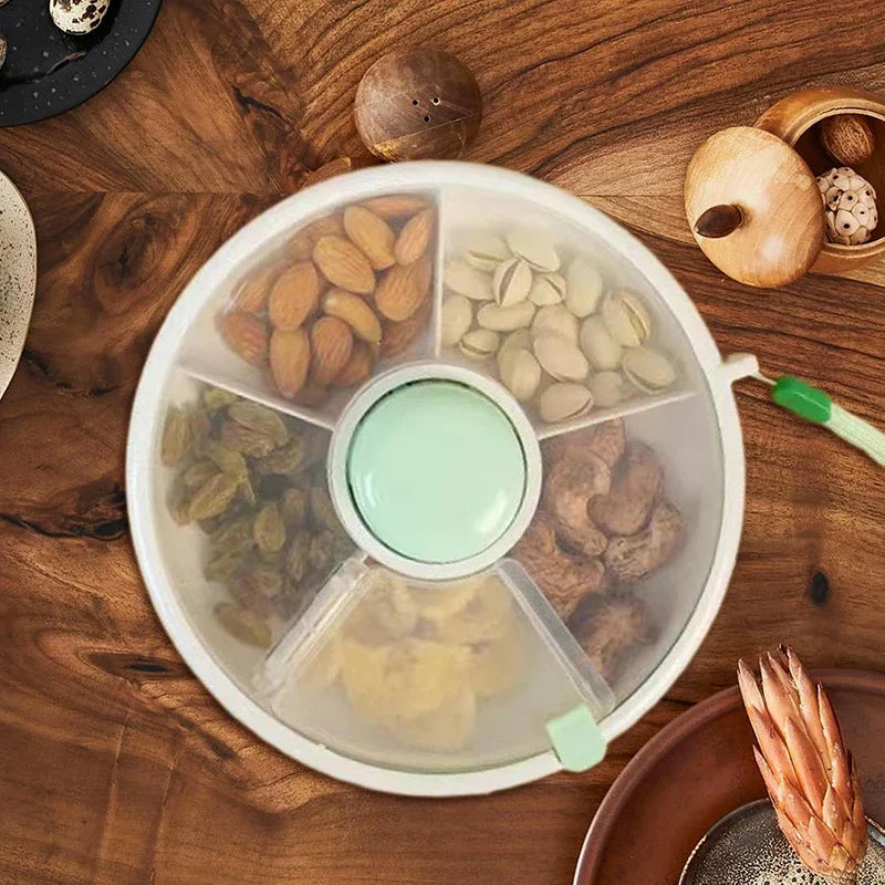 Snack Container Rotating Moisture Proof Organizer Spinner Back To School 2025 Portable Freshness