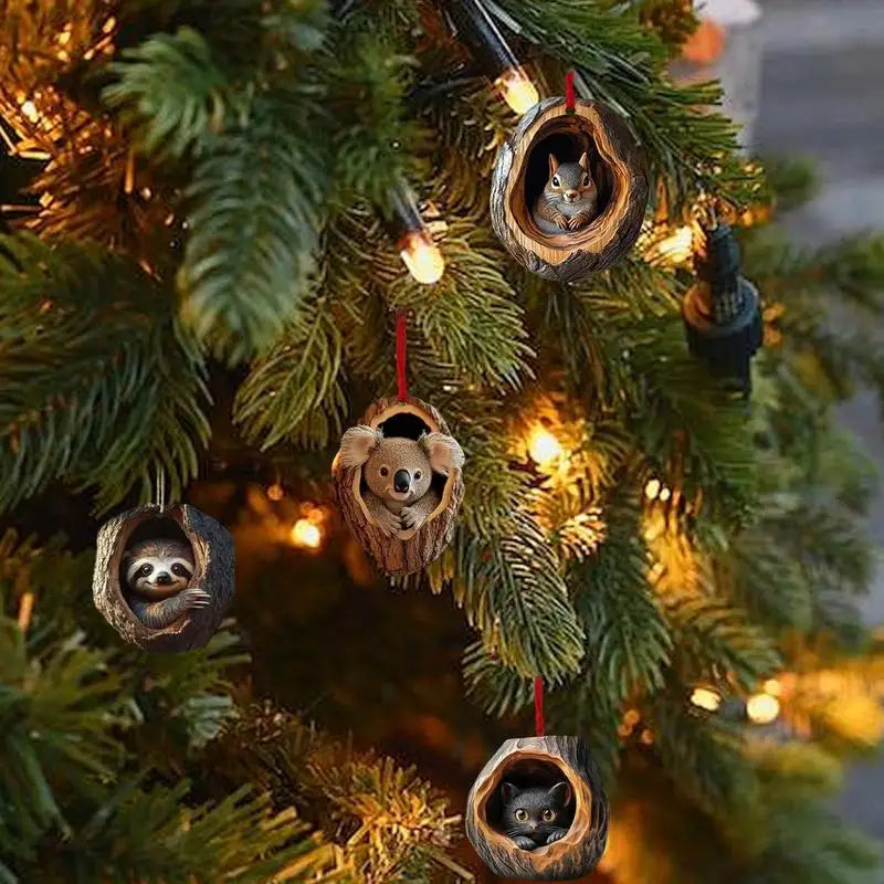Advent Calendar Cat Countdown Hanging Tree Ornaments