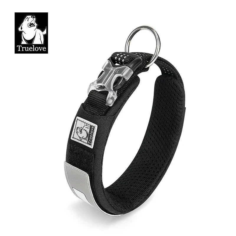 Dog Collar Reflective Personalized Padded Collar Large Dogs Night Walk Fall 2025 Breathable Quick Release Safety