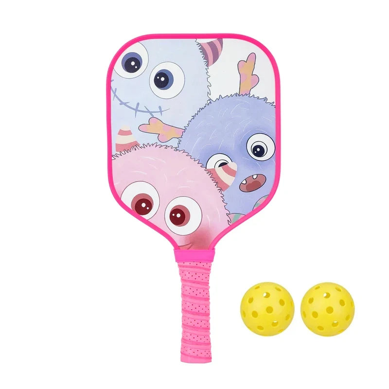 Variant image for Lightweight Kids Pickleball Paddles Set with Small Grip, Honeycomb Core, Fiberglass, Ages 6-12, Includes 2 Paddles and 2 Balls-13