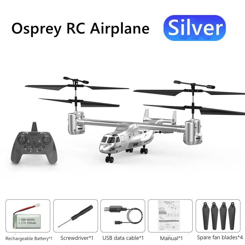 RC Helicopter Drone Altitude Hold Ready To Fly Tiltrotor Style Fall 2025 Gift LED Lights 3D Flips