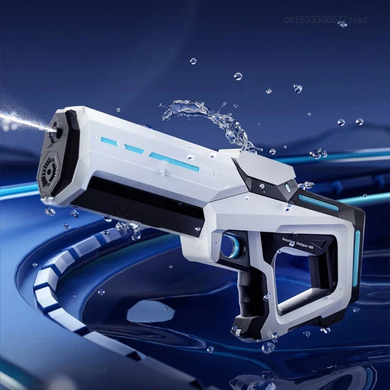Water Blaster Wireless Dual Electric Water Gun Large Capacity 8m Range Burst Mode Summer 2025 Beach Kids Toy