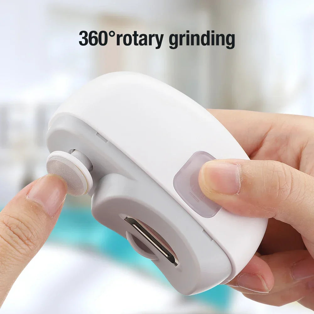 Electric Nail Clippers 2-in-1 Baby Manicure Trimmer Anti-Splash Infant Nail Groomer Newborn Care Fall 2025 Safe