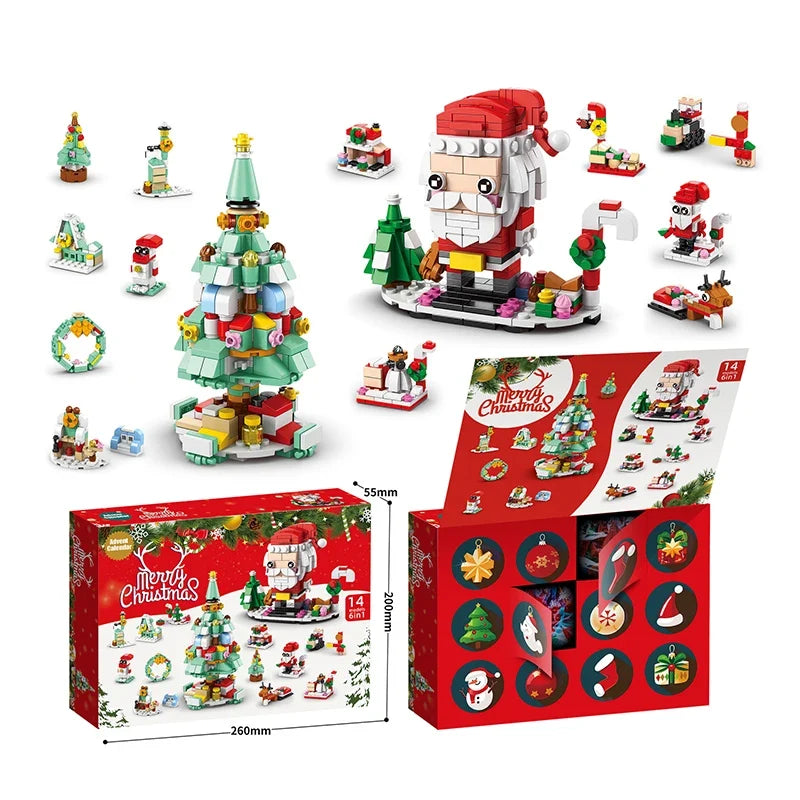 Christmas Building Blocks Advent Calendar DIY Kit Kids