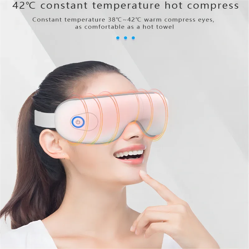 Eye Massager Foldable With Heat And Bluetooth Music Sleep Aid For Eye Strain 2026 Trend