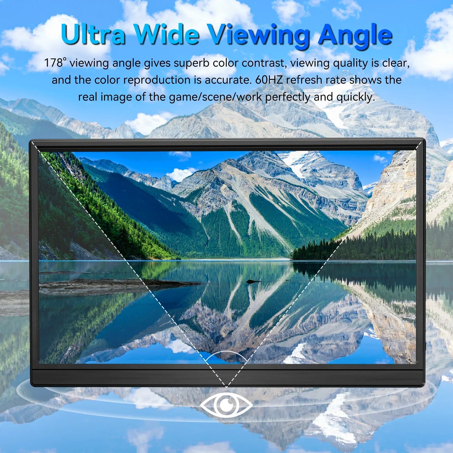 Portable 15.6 Inch 1080P Gaming Monitor 60Hz Second Screen