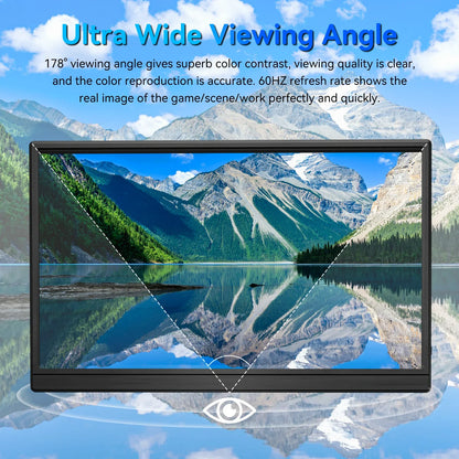 Portable 15.6 Inch 1080P Gaming Monitor 60Hz Second Screen