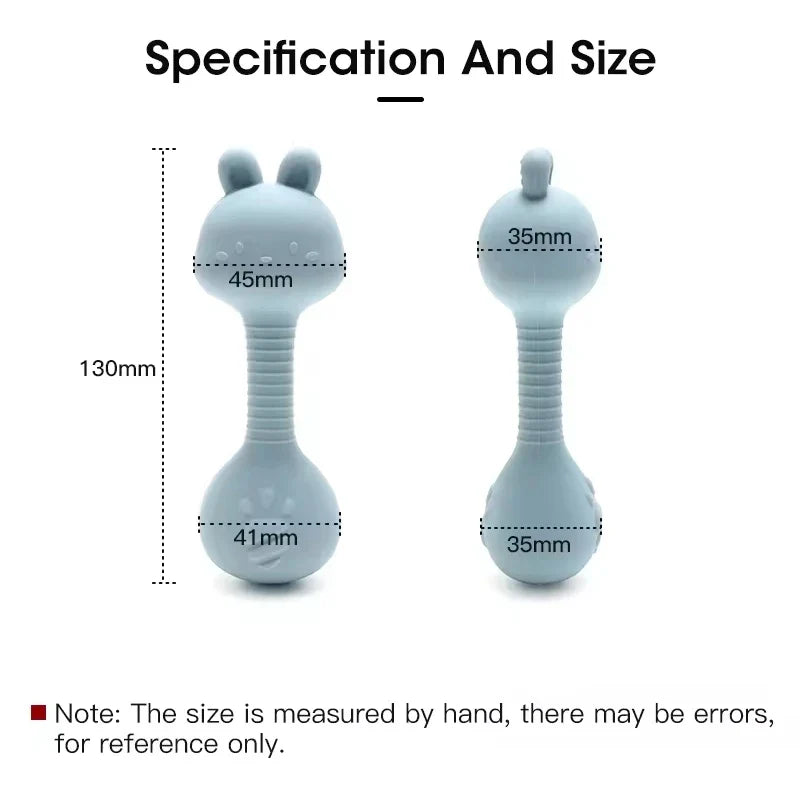 Silicone Rabbit Teether Rattle Newborn Sensory Toys